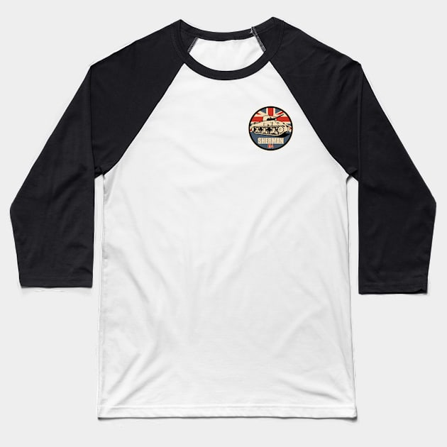 British M4 Sherman Tank (Small logo) Baseball T-Shirt by TCP